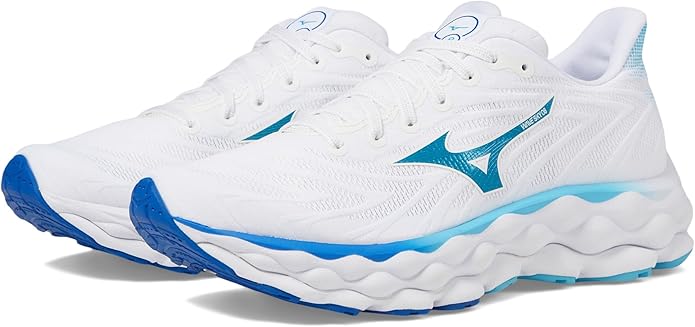 Mizuno Sky 8 Running Shoe Womens White-moroccan Blue - AtlanticCoastSports