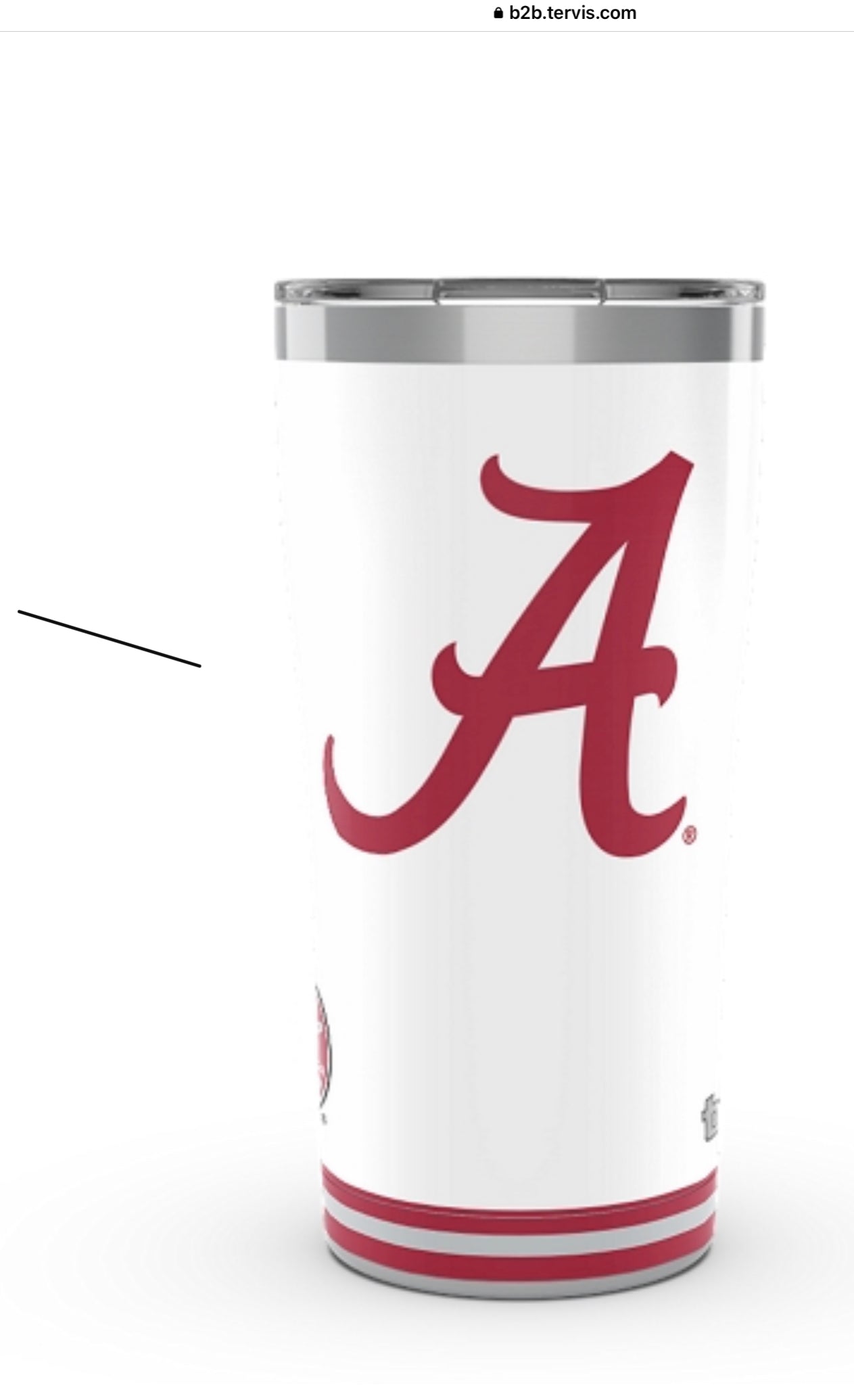 Alabama Roll Tide TervisStainless Steel With Hammer Lid - AtlanticCoastSports