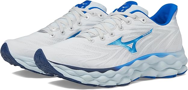 Mizuno Men's Wave Sky 8 Running Shoe Plein Air-laser Blue - AtlanticCoastSports