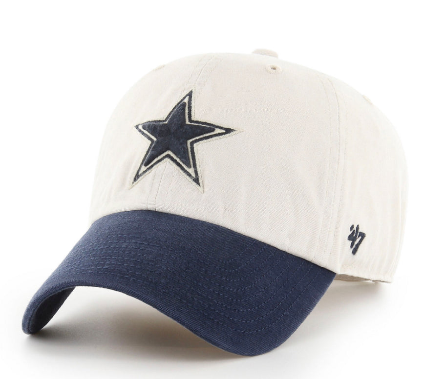 Dallas Cowboys Mens 47 Brand Sidestep Clean Up Hat - AtlanticCoastSports