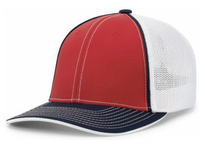 Pacific Headwear Trucker Pacflex Tri  and solid Colors 404m - AtlanticCoastSports