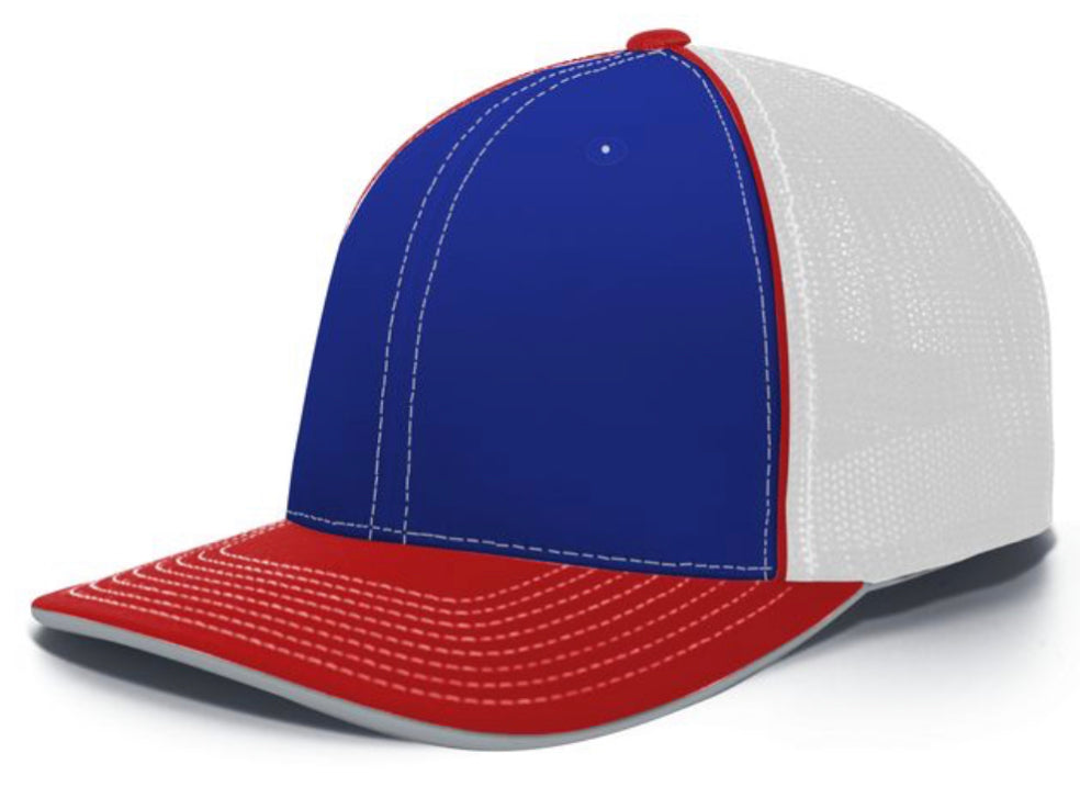 Pacific Headwear Trucker Pacflex Tri  and solid Colors 404m - AtlanticCoastSports