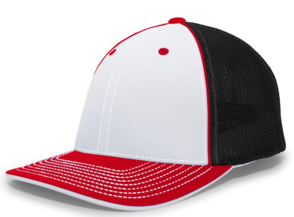 Pacific Headwear Trucker Pacflex Tri  and solid Colors 404m - AtlanticCoastSports