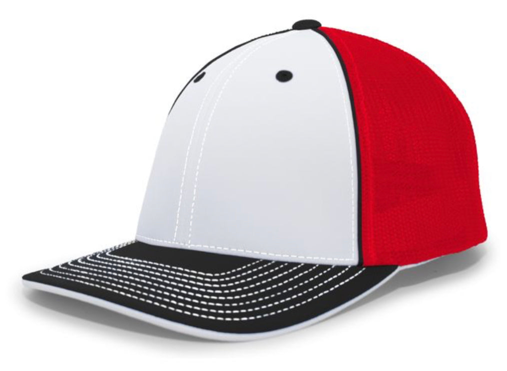 Pacific Headwear Trucker Pacflex Tri  and solid Colors 404m - AtlanticCoastSports