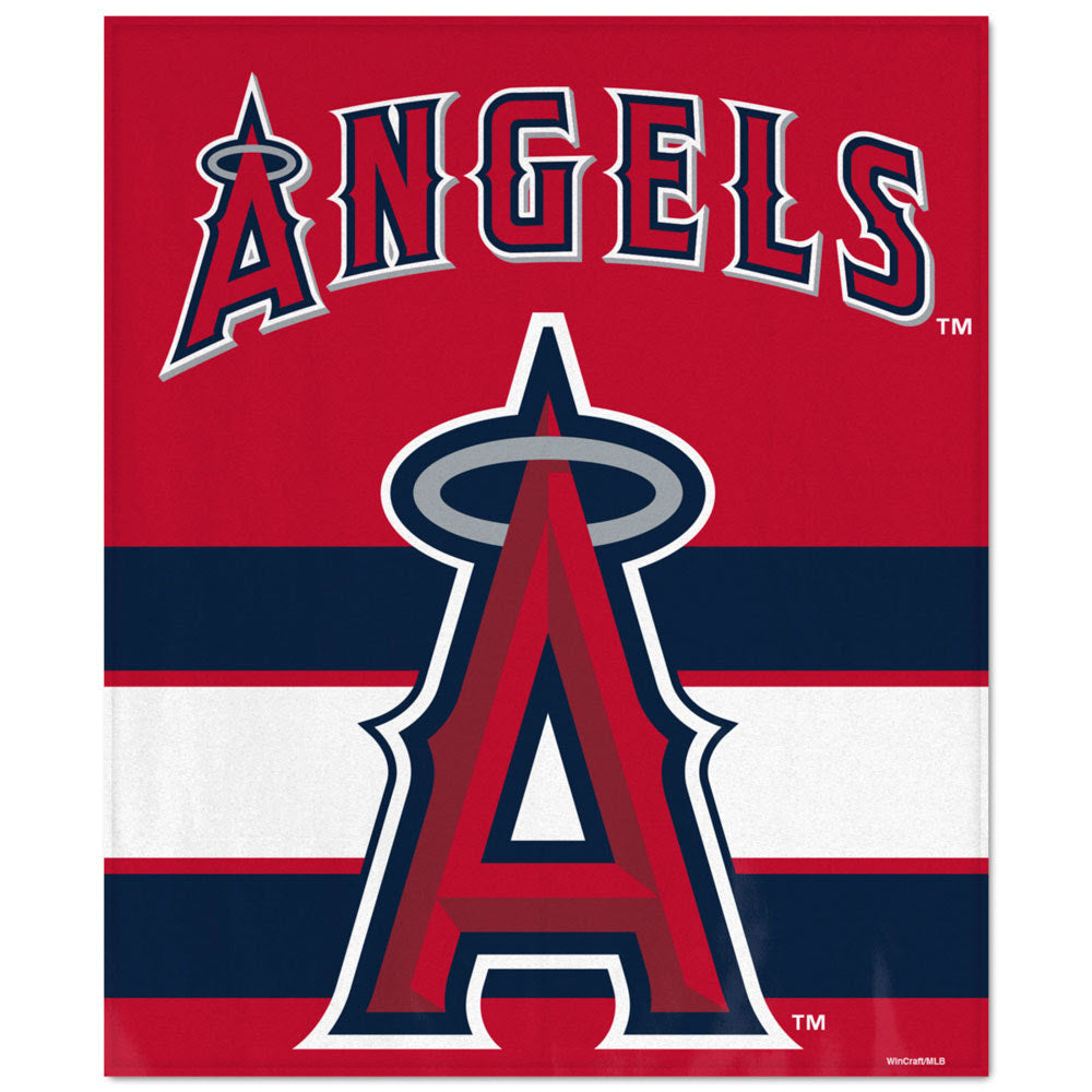 WinCraft LA Angels Ultra Soft Fleece Blanket - AtlanticCoastSports