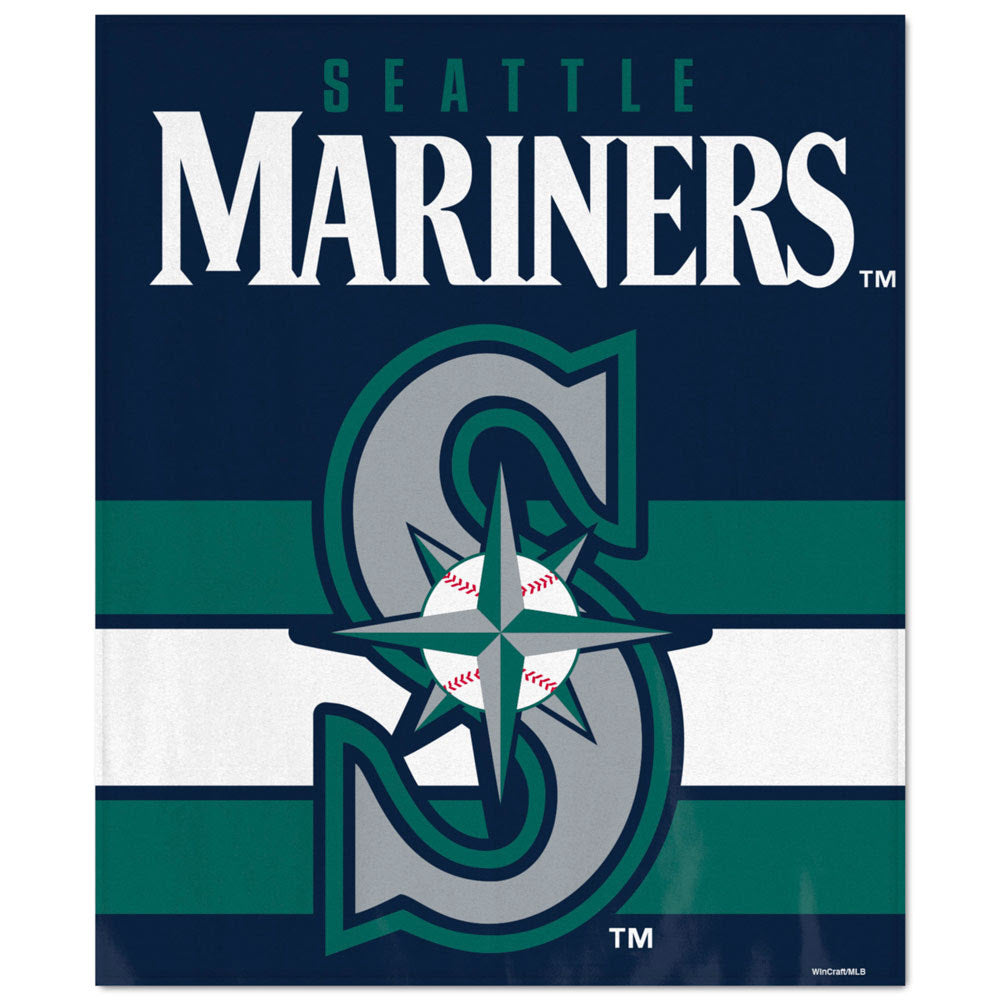 WinCraft Seattle Mariners Ultra Soft Fleece Blanket - AtlanticCoastSports