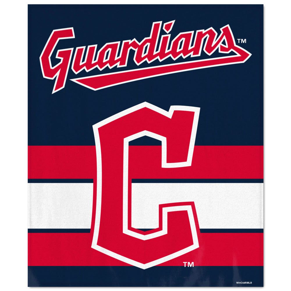 WinCraft Cleveland Guardians Ultra Soft Fleece Blanket - AtlanticCoastSports