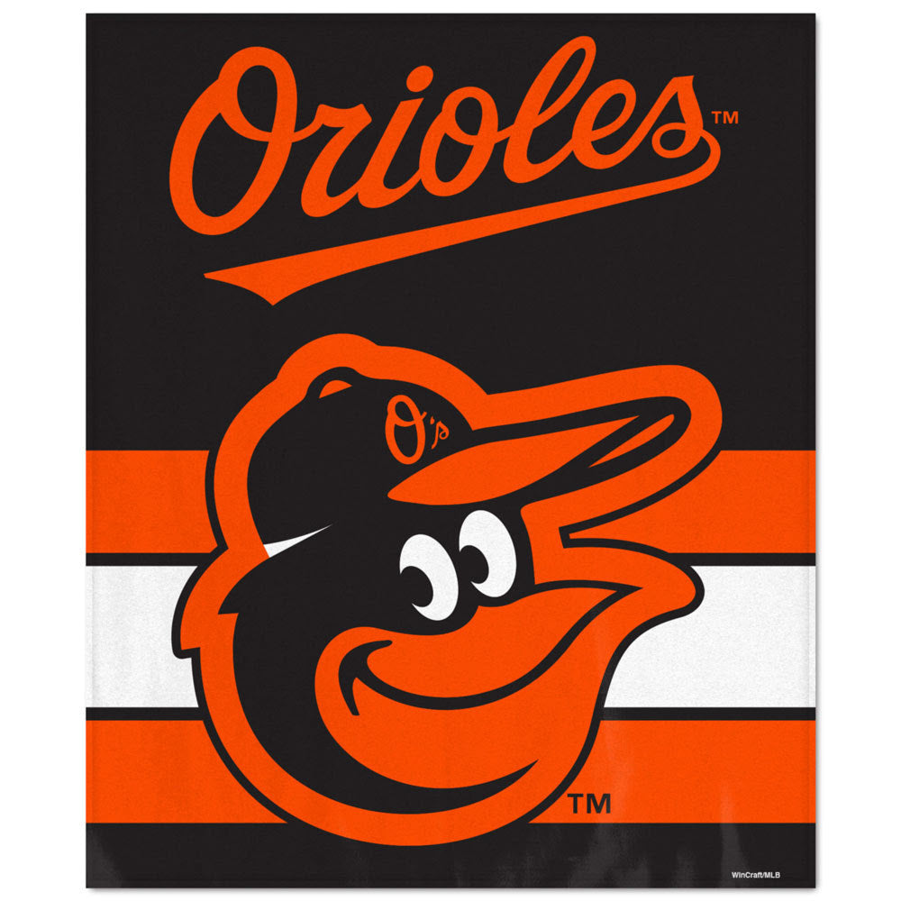 WinCraft Baltimore Orioles Ultra Soft Fleece Blanket - AtlanticCoastSports