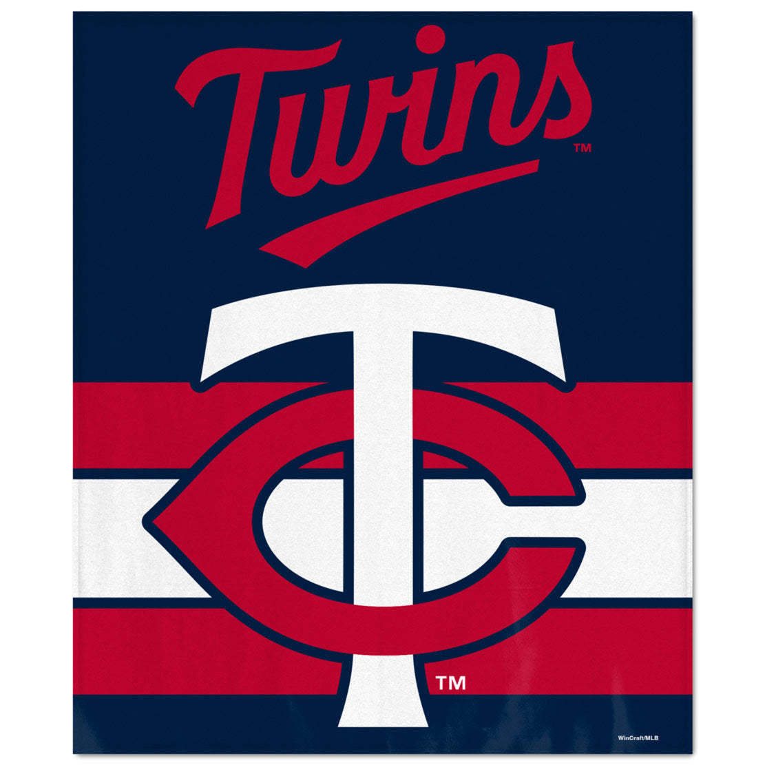 WinCraft Minnesota Twins Ultra Soft Fleece Blanket - AtlanticCoastSports