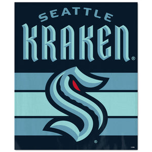 WinCraft Seattle Kraken Ultra Soft Fleece Blanket - AtlanticCoastSports