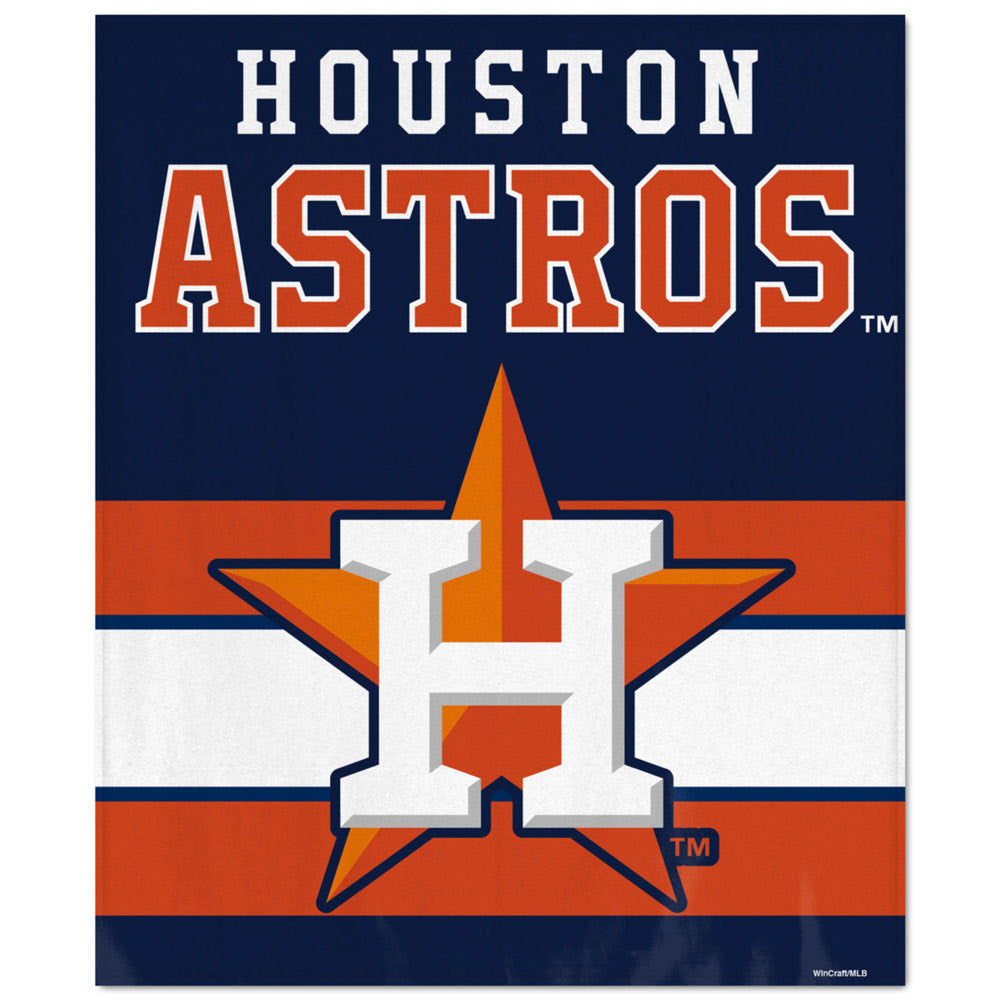 WinCraft Houston Astros Ultra Soft Fleece Blanket - AtlanticCoastSports