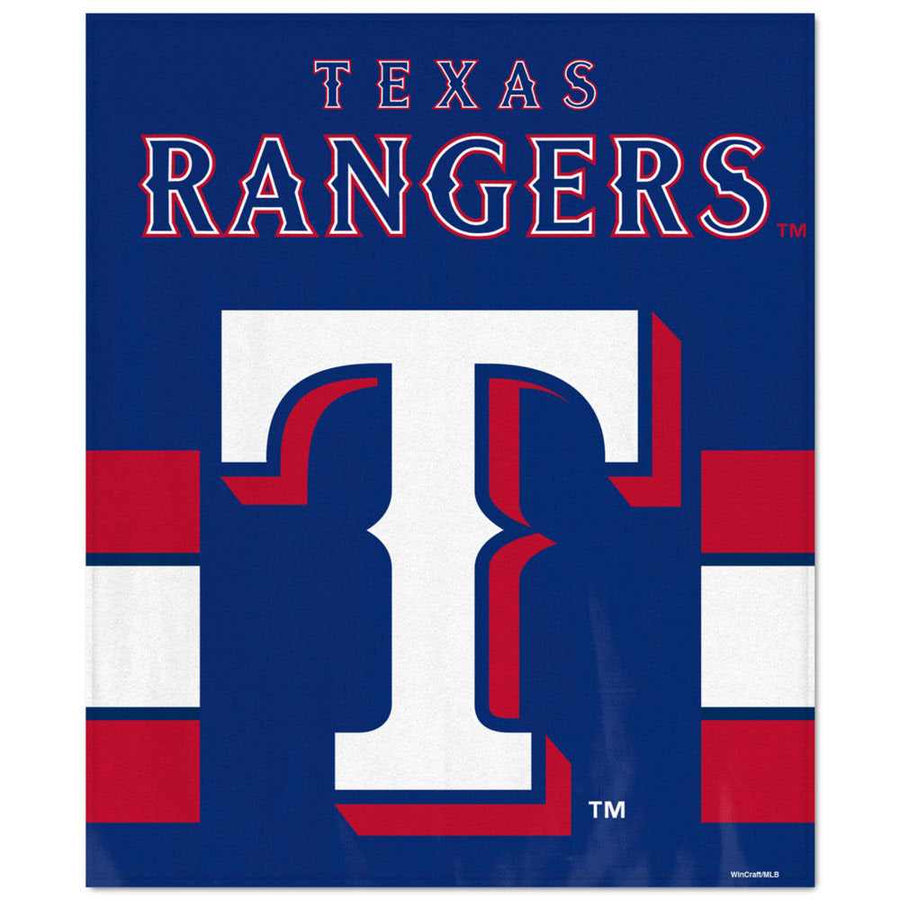 WinCraft Texas Rangers Ultra Soft Fleece Blanket - AtlanticCoastSports