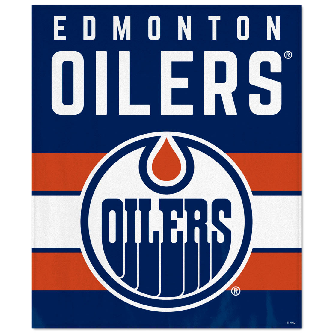 WinCraft Edmonton Oilers Ultra Soft Fleece Blanket - AtlanticCoastSports