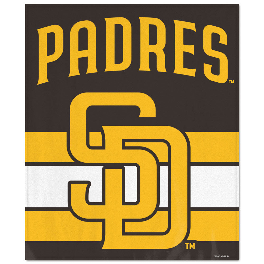 WinCraft San Diego Padres Ultra Soft Fleece Blanket - AtlanticCoastSports