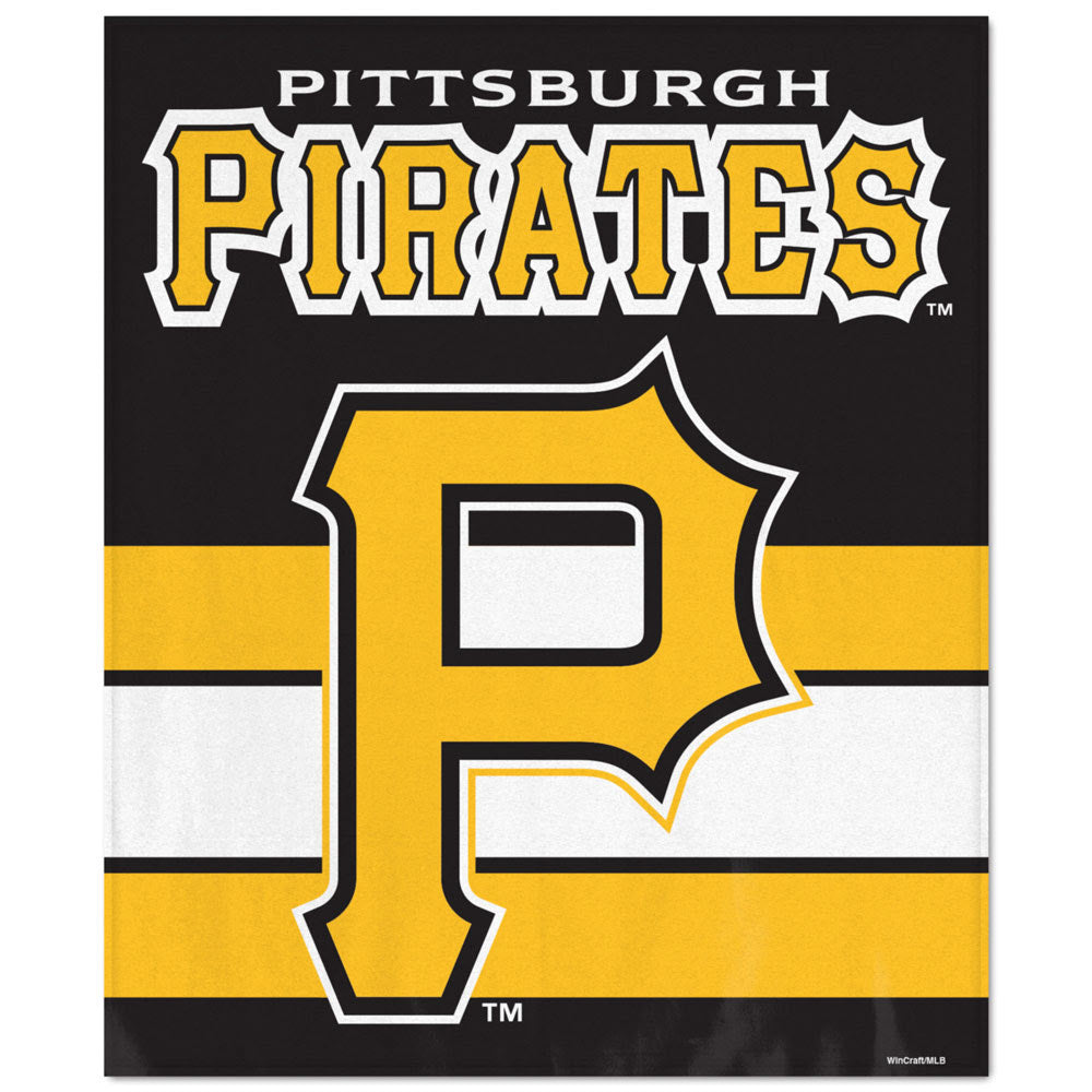 WinCraft Pittsburgh Pirates Ultra Soft Fleece Blanket - AtlanticCoastSports