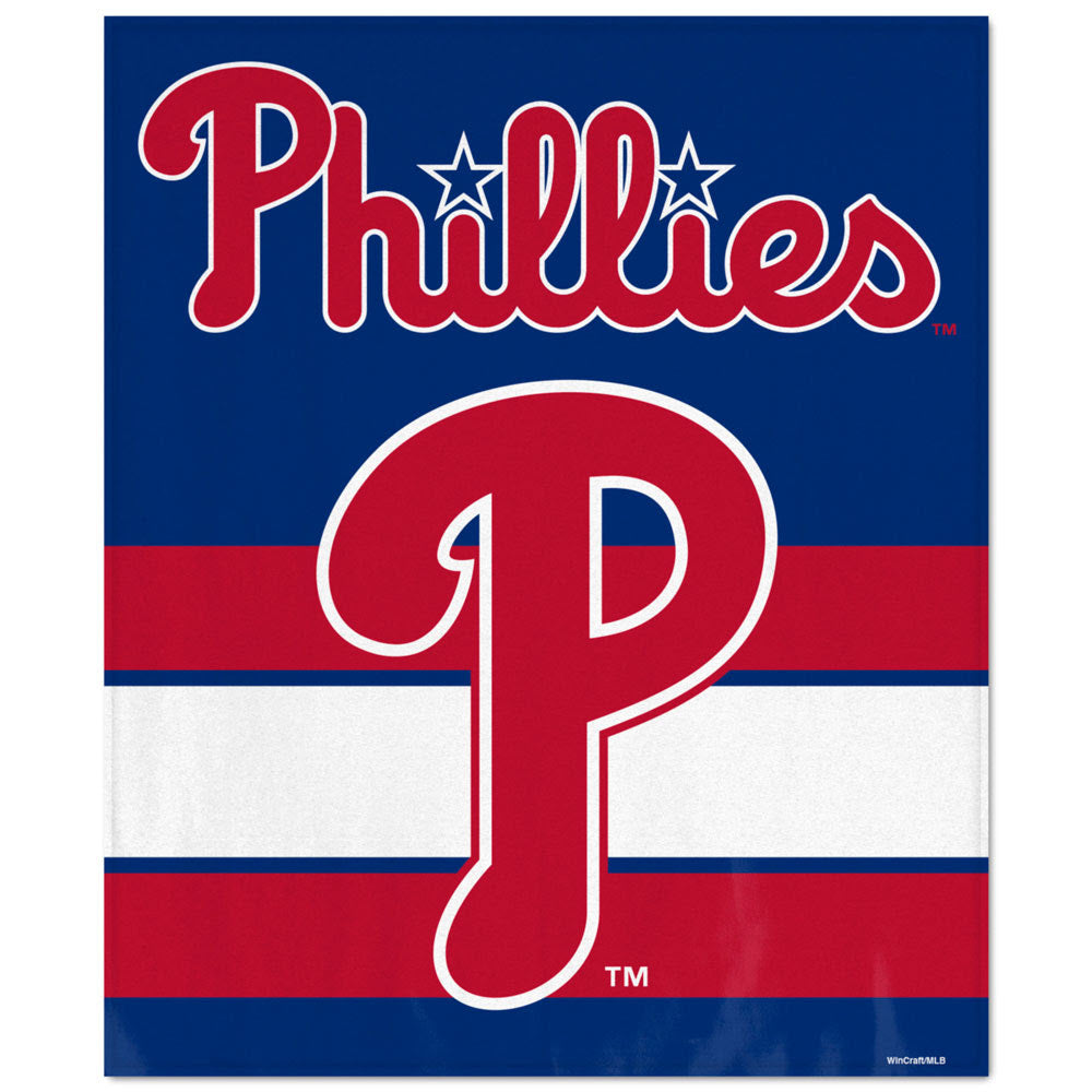 WinCraft Philadelphia Phillies Ultra Soft Fleece Blanket - AtlanticCoastSports