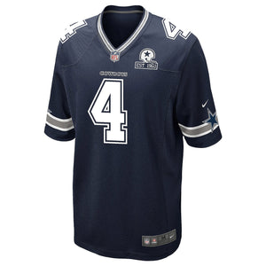 Dallas Cowboys Dak Prescott #4 Nike Navy Game Replica Jersey - AtlanticCoastSports