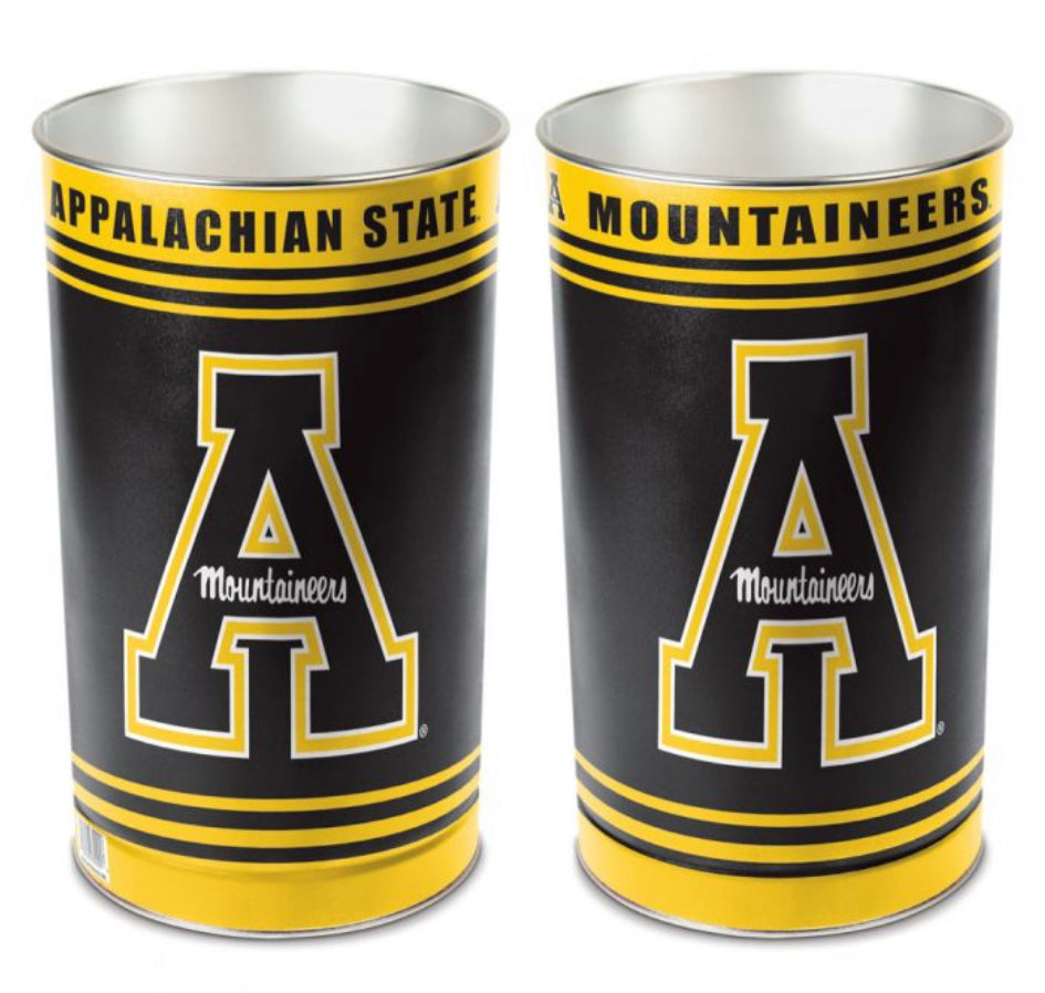 WinCraft NCAA Appalachian State University Wastebasket Tapered, 15" H - AtlanticCoastSports