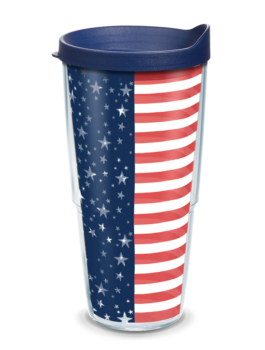 Americana Stars Stripes Wrap With Travel Lid - AtlanticCoastSports