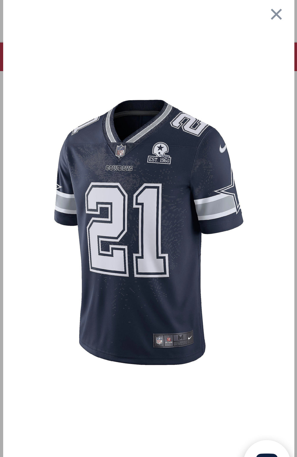 Dallas Cowboys Ezekiel Elliott #21 Nike 1960 Navy Vapor Limited Jersey - AtlanticCoastSports