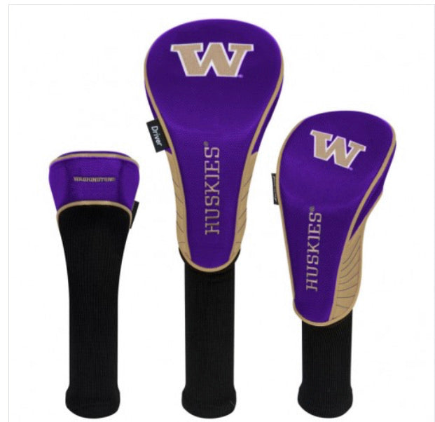 Washington University Set of 3 Golf Head Covers - AtlanticCoastSports