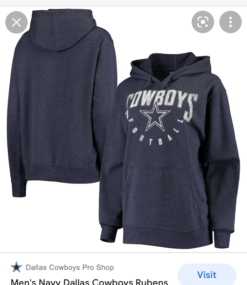 Dallas Cowboys Mens Rubens Fleece Pullover Hoodie - AtlanticCoastSports