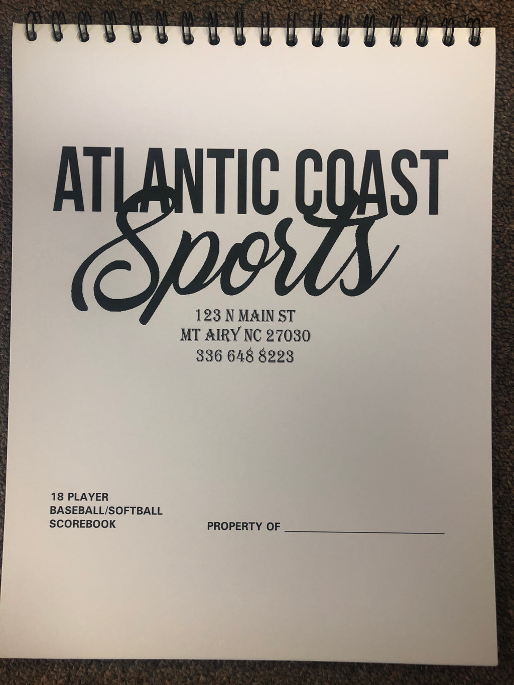 Baseball/scorebooks - AtlanticCoastSports